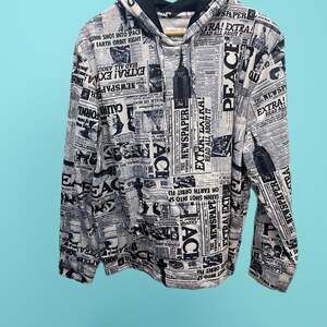 Fresh Prints of Bel-Air Newspaper Print Hoodie – Size M